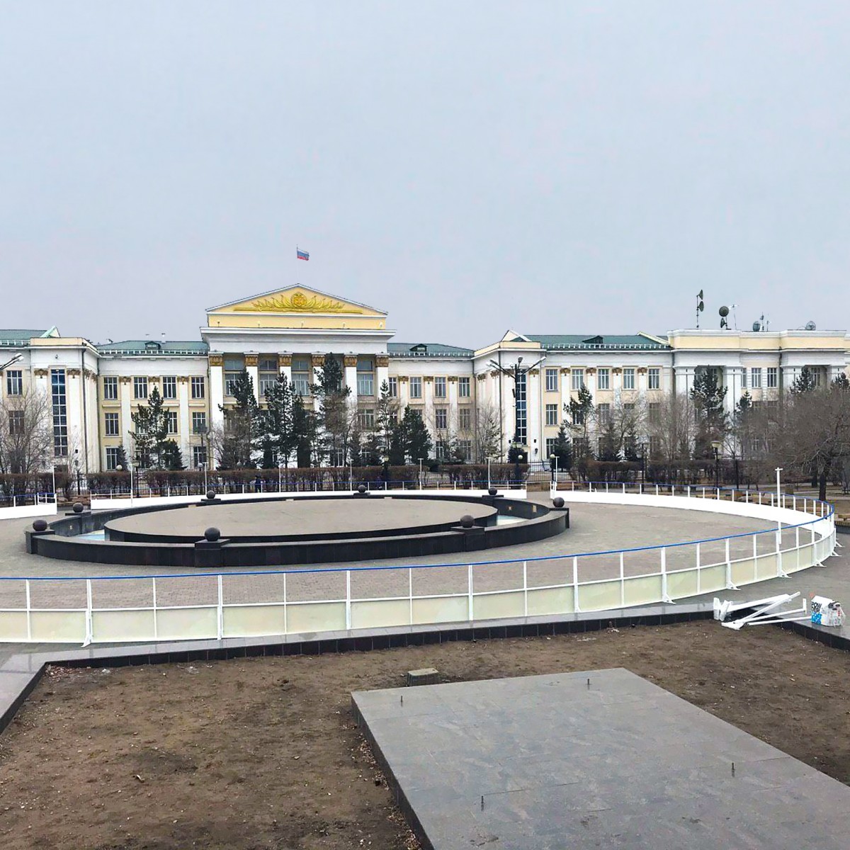 Фонтан на площади Ленина Чита